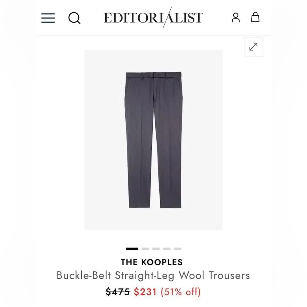 NWT The Kooples Men's Blue Suit Pants